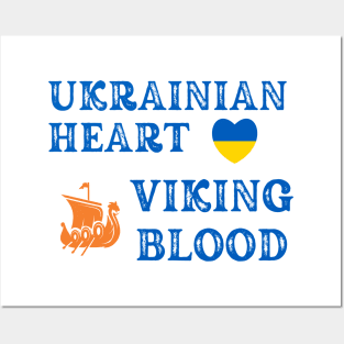 Ukrainian Heart Viking Blood. Gift ideas for historical enthusiasts. Posters and Art